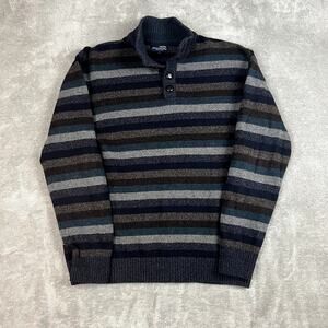 Vintage Redelmare Sweater Mens L Knit Striped Made in Italy Wool Cashmere Angora